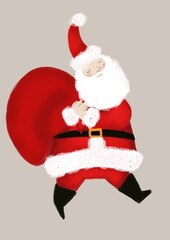 santa claus with a bag