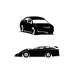  bundle set dirt racing car vector