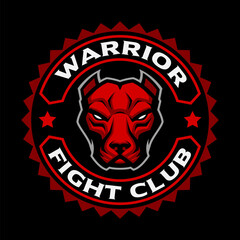 Pit bull Mascot Badge, Sports Emblem