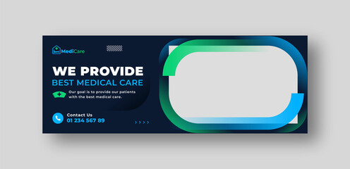 Medical health care social media cover promotion web banner