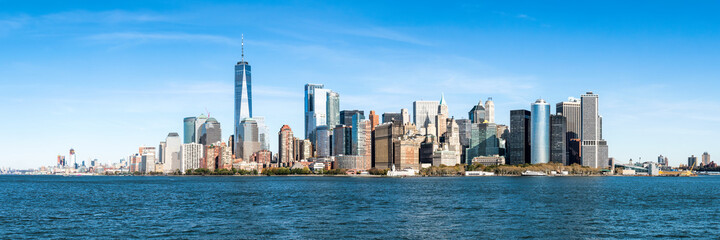 Fototapeta na wymiar Manhattan island skyline panorama, New York City, USA