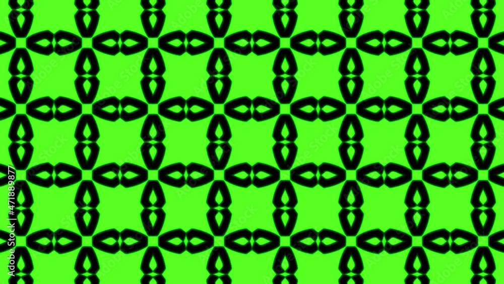 Poster abstract green geometric seamless pattern background. abstract stripes kaleidoscope loop. fast psych