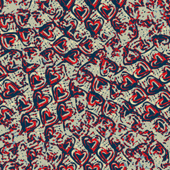 Classic marine blue red yellow seamless texture. Modern retro swim wear fashion allover print. Memphis style masculine grunge abstract background. High quality jpg swatch.