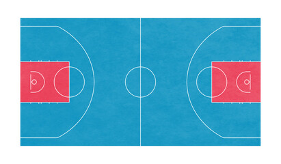 Basketball court. Indoor and outdoor concrete basketball field.