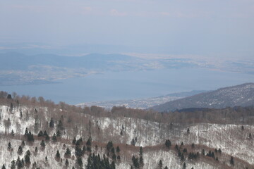 snow covered mountains