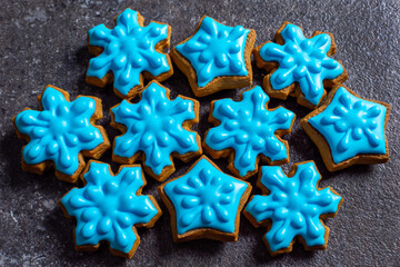 baking christmas cookies close-up naked holiday new year treats sweets