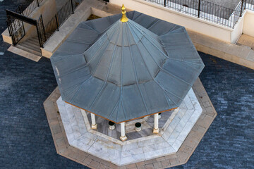 Ablution or wudu place of The Martyrs Mosque. Islamic buildings in Baku city of Azerbaujan