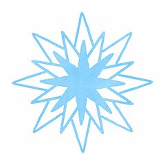 Watercolor card with snowflakes, New Year's winter greeting card, Christmas