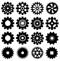 vector collection of gear icons