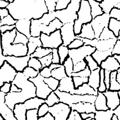 vector cracked texture of wall or earth