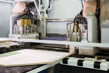 Machine tools format cutting are cut chipboard furniture