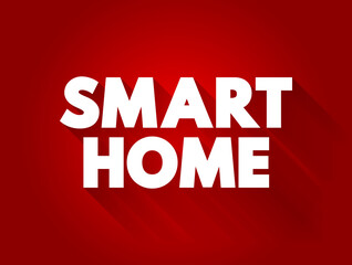 Smart Home text quote, concept background