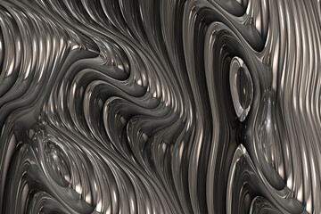 abstract metal chrome art 