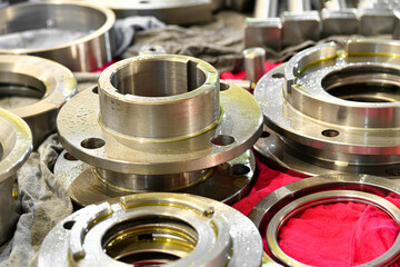 Metal flanges for conservation oiled in stock.