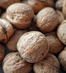 Walnuts as still life, bokeh effect