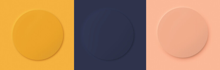set of circular elements with copyspace
