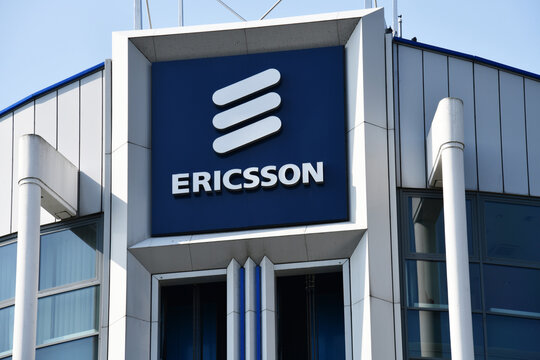 Dusseldorf, North Rhine-Westphalia, Germany - September 9, 2021: Headquarters of Ericsson Germany in Dusseldorf, Germany - ERICSSON is a Swedish multinational networking and telecommunications company