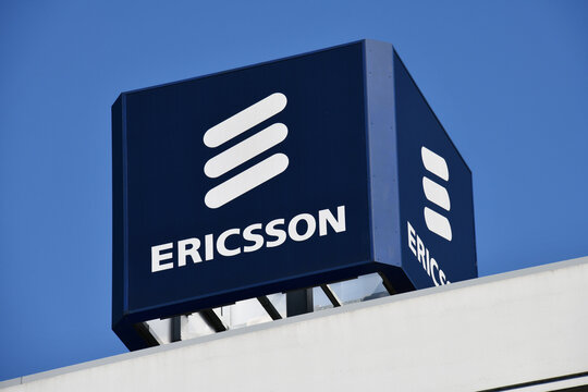 Dusseldorf, North Rhine-Westphalia, Germany - September 9, 2021: Headquarters of Ericsson Germany in Dusseldorf, Germany - ERICSSON is a Swedish multinational networking and telecommunications company
