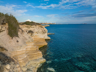Cyprus - Limassol - amazing coastline from drone view
