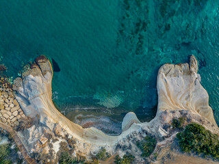 Cyprus - Limassol - amazing coastline from drone view