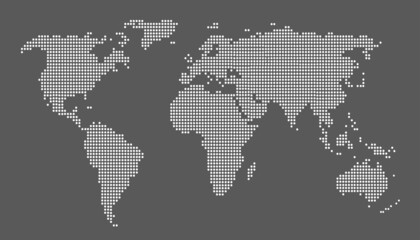 Dotted color world map vector	
