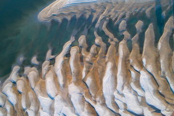 Naklejka premium Aerial image of river coast