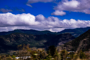 clouds over the mountains