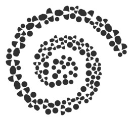 Guy person icon spiral twist composition. Guy person symbols are grouped into spiral design concept. Abstraction whirlpool designed from randomized guy person symbols.
