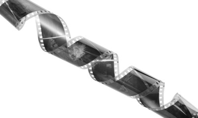 35mm camera film strip isolated on white background
