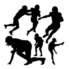 american football silhouettes