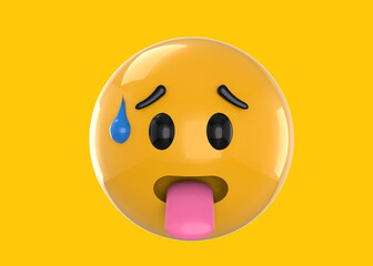 Tired Emoticon - 3D icon