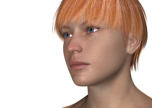 Face of a Boy - 3D render