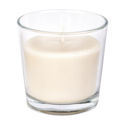 Candle in transparent glass