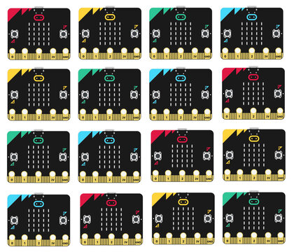 MicroBit background. Education, Experiment, Electronics and Science school project. STEM