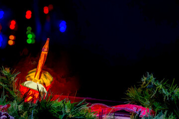 Christmas Bubble Lights oil painting look