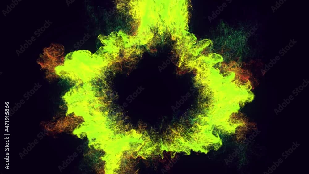 Aufkleber shockwaves. glow particles spread like ink effect. luma matte as alpha channel. emitter ball emit sw