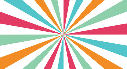 Sunburst or sun burst retro background. Ray stripes.