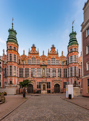 Fototapeta na wymiar Gdansk, Poland, city arsenal, example of mannerism in architecture