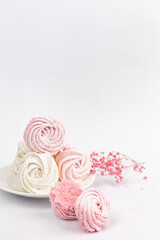 marshmallow colored fruit pink white sweet dessert