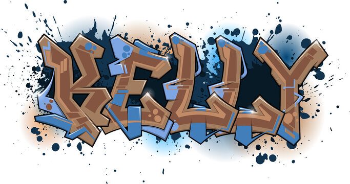 Graffiti styled Name Design - Kelly