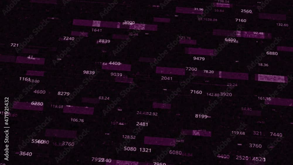 Poster big data digital code running through the futuristic information technology computer. animation. dig