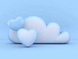 Cloud concept of favorite bookmarks 3D