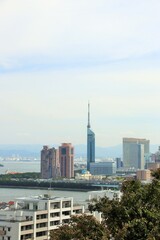 Fototapeta na wymiar 福岡市の愛宕神社から見た福岡都市風景
