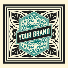 Western card with vintage style