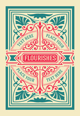 Western card with vintage style