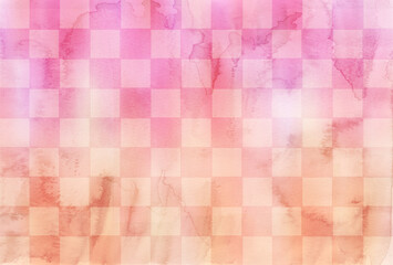 春　和紙　チェック　背景