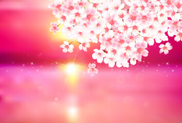 桜　春　風景　背景