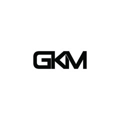 gkm initial letter monogram logo design