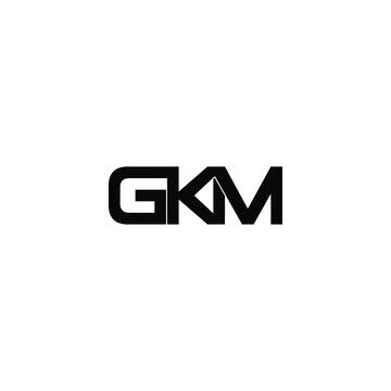 gkm initial letter monogram logo design