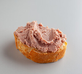 bresd slice with ham pate